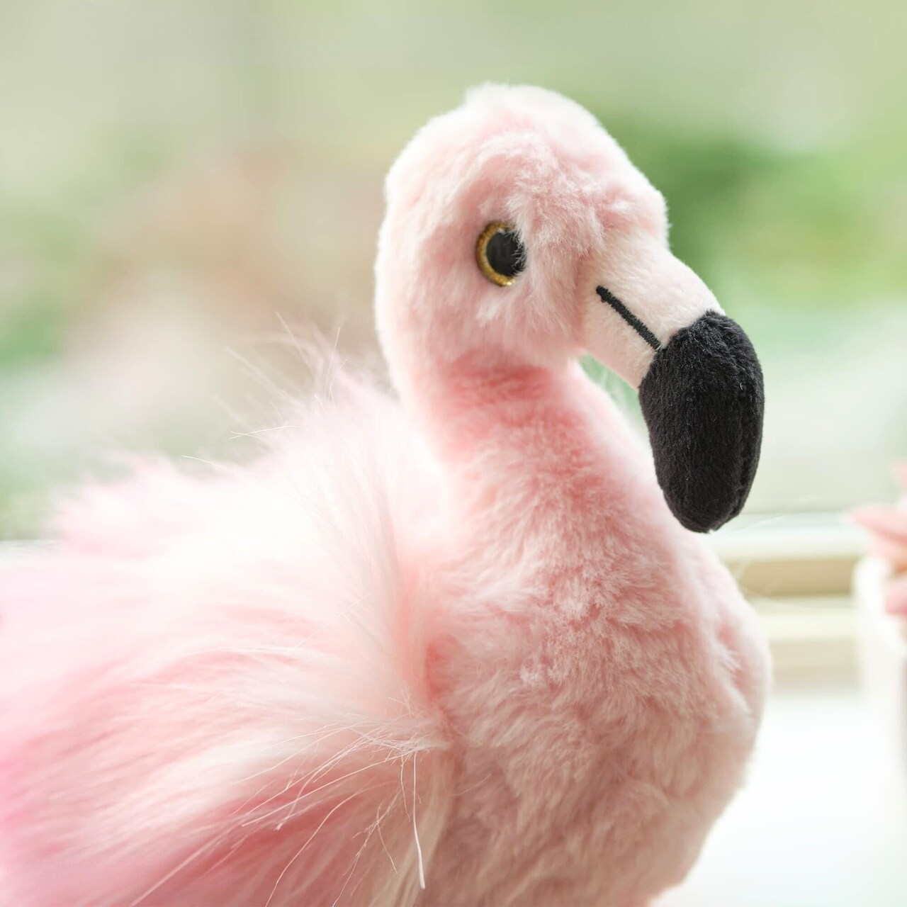 Bearington Lil’ Fifi Pink Stuffed Animal - 7" Stuffed Pink Flamingo Plush Toy - Soft Cuddly Flamingo Plush with Cute Fluffy Wings and Expressive Face - Washable, Adorable Mini Plushie Gift for Kids